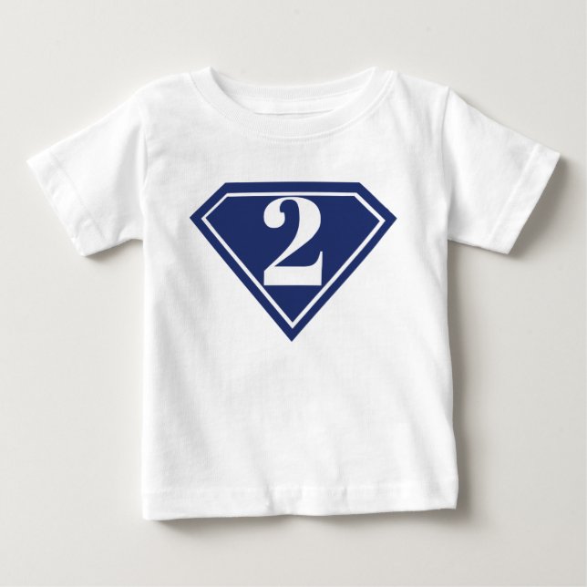 Boys Superhero 2nd Birthday Shirt (Front)