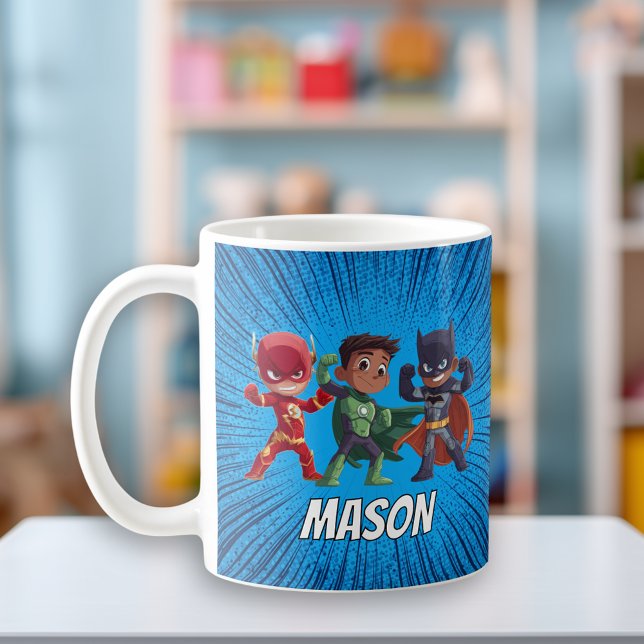 Boys Superhero Custom Name Mug (Creator Uploaded)