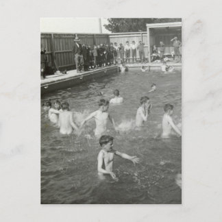 Boys Swimming, ca 1920 Postcard