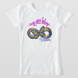 Boys' T-Shirt – Autism Puzzle Butterfly Design