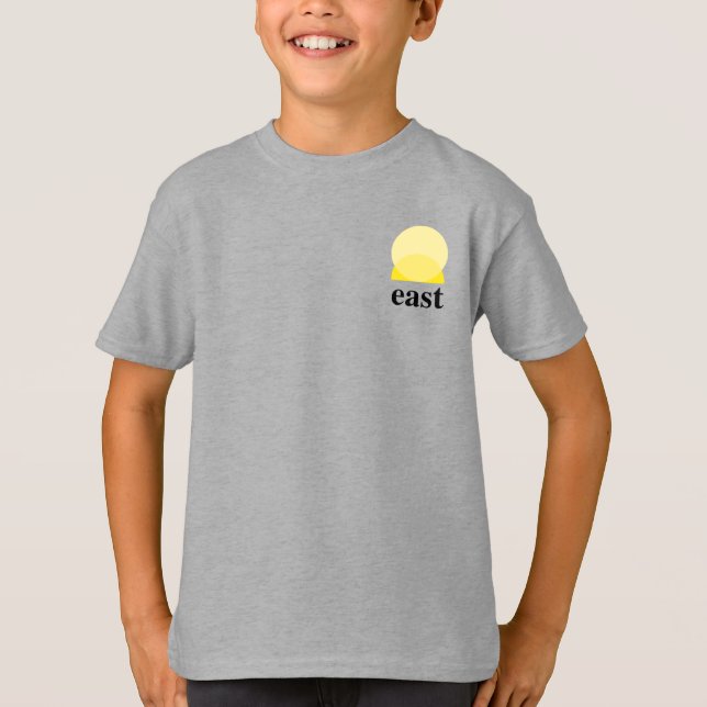 Boy's T-Shirt in Light Steel (Front)