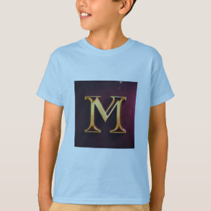 Boys' T-Shirt - "M" Logo Printed Design