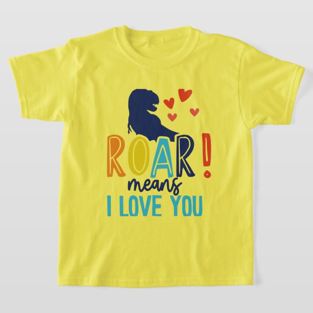 Boys' T-Shirt ROAR with Love – Dino Kids' Tee (Laydown)