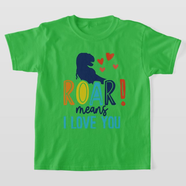 Boys' T-Shirt ROAR with Love – Dino Kids' Tee (Laydown)