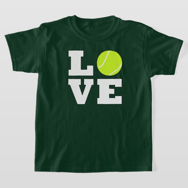 Boys Tennis LOVE Sports Player T-Shirt (Laydown)