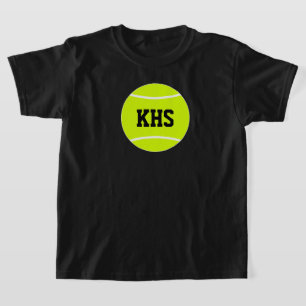 Boy's Tennis Player Custom School Letters T-shirt