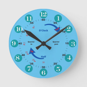 Boys Time Learning  Round Clock