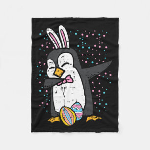 Boys To Easter Bunny Penguin Dab Dance Fleece Blanket