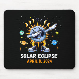 Boys Total Solar Eclipse Dabbing Toddler Mouse Pad