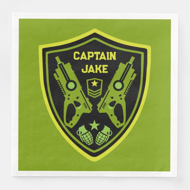 Boys Toy Dart Gun Battle Napkin (Front)