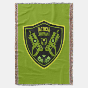 Boys Toy Dart Gun Battle Throw Blanket