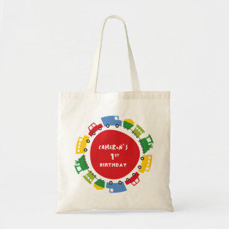 Boys Toys Colourful Fun Transport Birthday Party Tote Bag