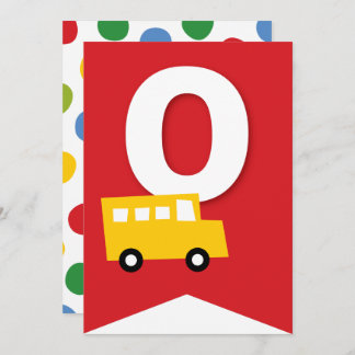 Boys Toys Kid's Birthday Party DIY Bunting Banner Invitation