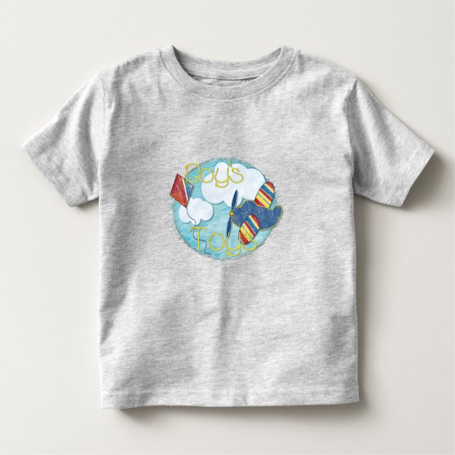 Boys Toys Mixed Media Toddler T-Shirt (Front)