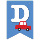 Boys Toys Transport Photo & Happy Birthday Banner