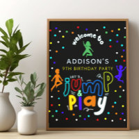 Boys Trampoline Park Birthday Welcome Sign