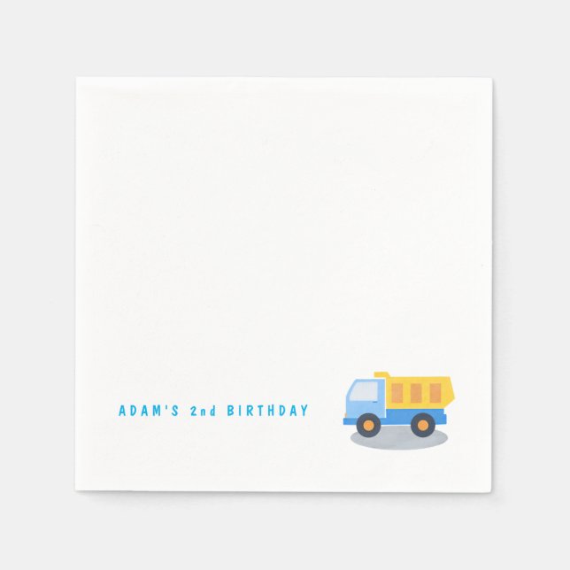 Boy's Truck  Napkin (Front)