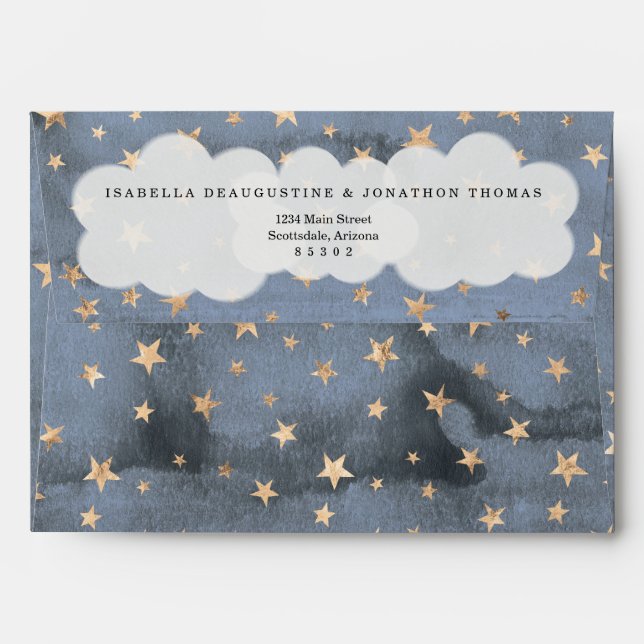 Boy's Twinkle Twinkle Little Star Envelope (Back (Top Flap))