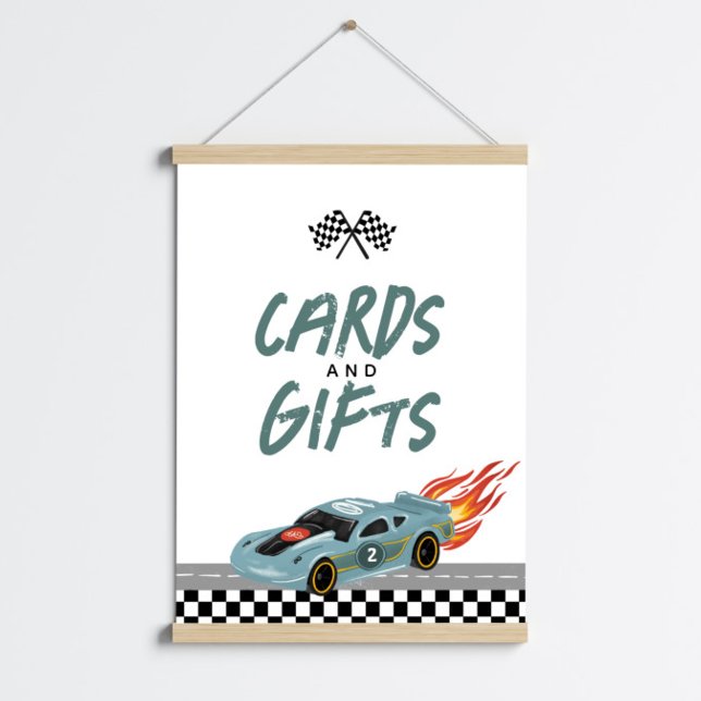 Boys Two Fast Birthday Cars Cards and Gifts Sign (Creator Uploaded)