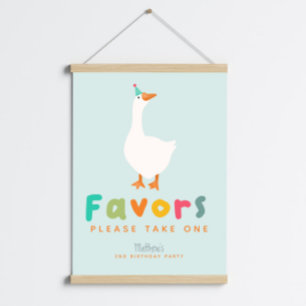 Boys Two Silly Goose 2nd Birthday Favor Sign