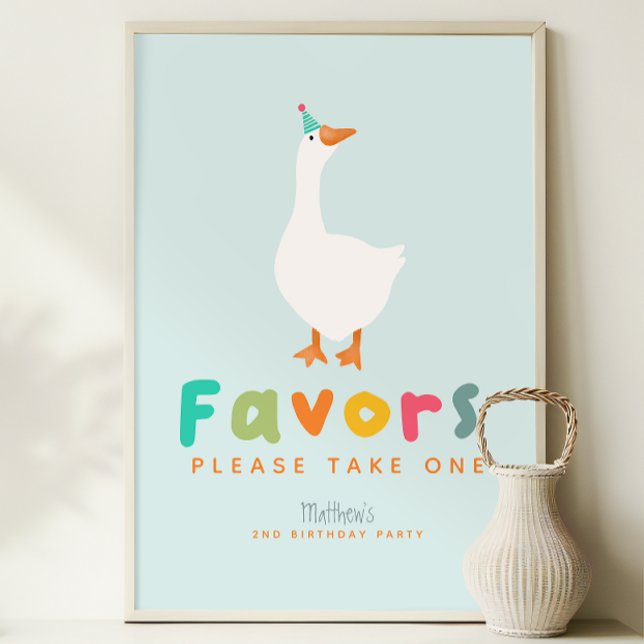 Boys Two Silly Goose 2nd Birthday Favour Sign (Creator Uploaded)