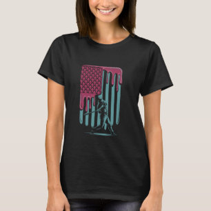 Boys USA Dripping Drip Kids Baseball Ice Cream Ame T-Shirt