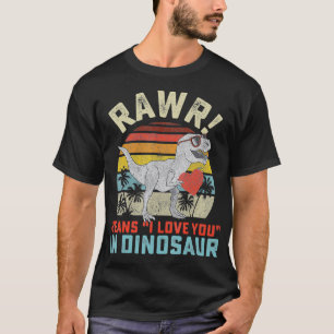 Boys Valentines Day Dinosaur T Re Valentine Rawr I T-Shirt