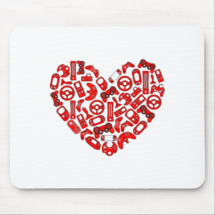Boys Valentines Day Gaming Video Gamer Controller Mouse Pad