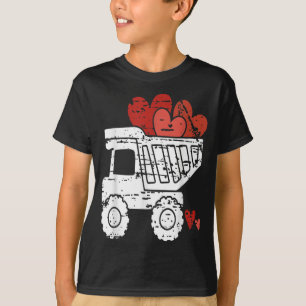 Boys Valentines Day Hearts Truck Loads of Love Kid T-Shirt