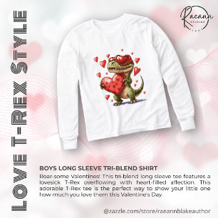 Boys Valentine's Day T-Rex Long Sleeve