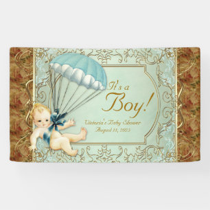 Boys Vintage Baby Shower Banner