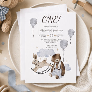 Boy's Vintage Toys Birthday Party Invitation