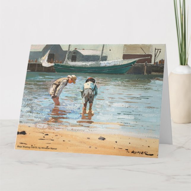 Boys Wading (1873) By Winslow Homer Card (Front)