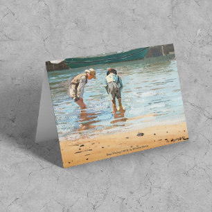 Boys Wading (1873) By Winslow Homer Thank You Card