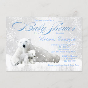 Boys Winter Wonderland Baby Shower Invitations