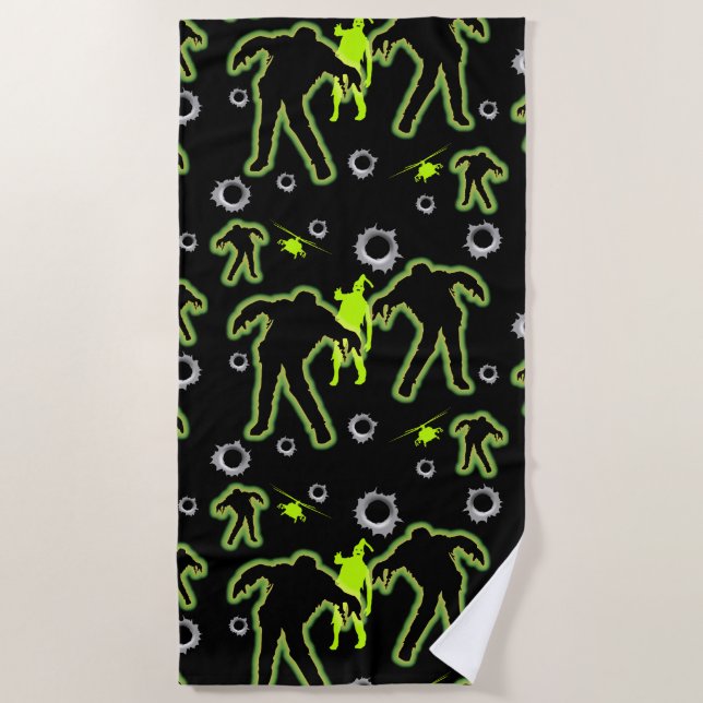 Boys Zombie School Beach Towel (Front)
