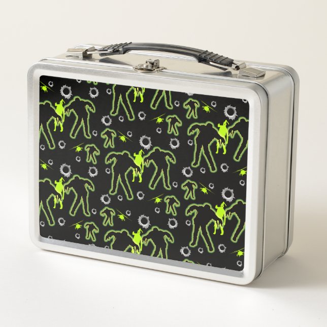Boys Zombie School Metal Lunch Box (Front)