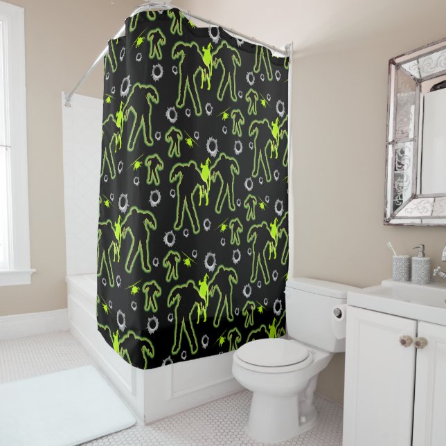Boys Zombie School Shower Curtain (In Situ)