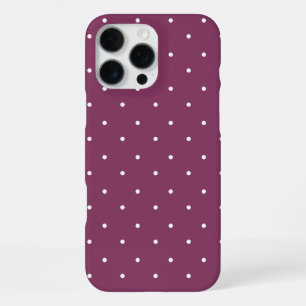 Boysenberry and white Polka Dots Phone Cases