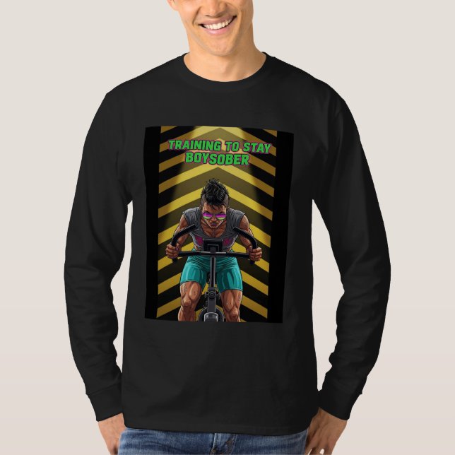 BoySober Retro Fitness Design Boy Sober Aerobic Sp T-Shirt (Front)