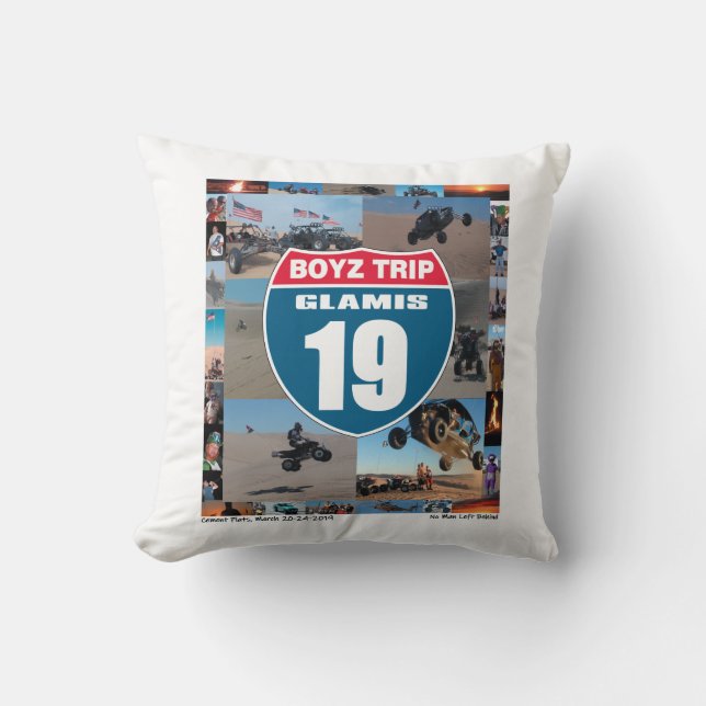 Boyz Trip 2019 Pillow (Front)
