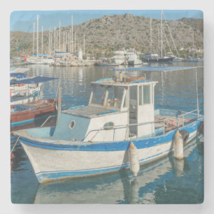Bozburun Harbour Near Marmaris, Turkey Stone Coaster