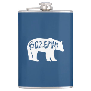 Bozeman Montana Bear Hip Flask