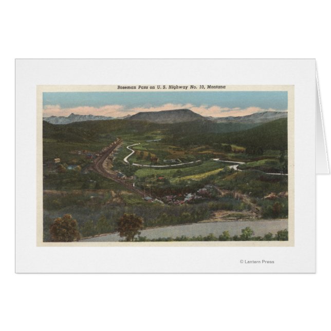 Bozeman, Montana - Bozeman Pass on Highway 10 (Front Horizontal)