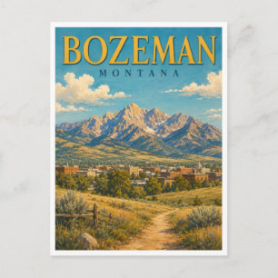 Bozeman Montana Bridger Range GeoSaga Postcard