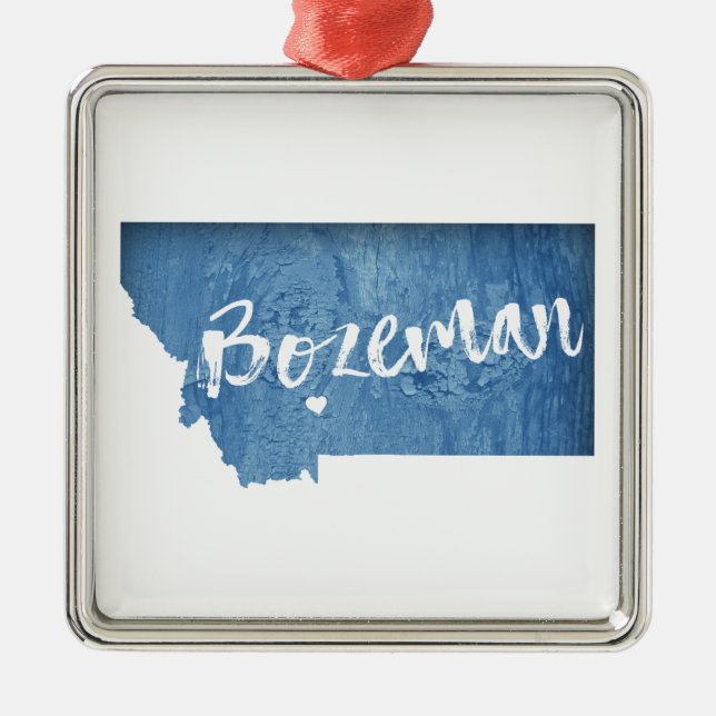 Bozeman, Montana Metal Tree Decoration (Front)