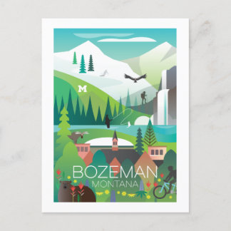 Bozeman, Montana Postcard