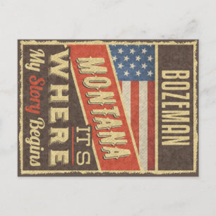 Bozeman Montana Postcard