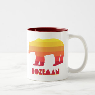 Bozeman Montana Rainbow Bear Two-Tone Coffee Mug
