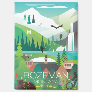 Bozeman, Montana Refrigerator Magnet